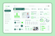 Modern Medical Dashboard UI Template, an UI Kit Template by ClickPaint_Studio (Thumbnail 1 of 4)