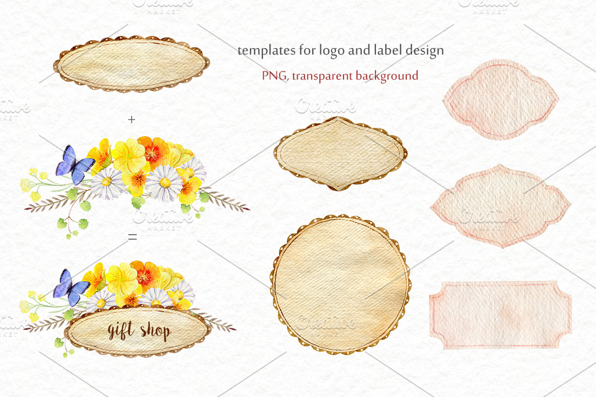 Wild flowers watercolor set, a Background Graphic by Elegantia (Photo 6 of 15)
