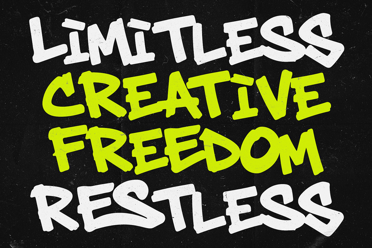 Strum Genks – Graffiti Display, a Handwritten Font by Black Junst (Photo 7 of 7)