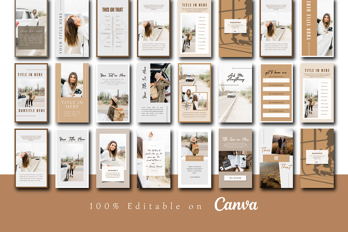 INSTAGRAM STORY CANVA TEMPLATE, a Social Media Template by The Little Lily Studio (Photo 4 of 5)