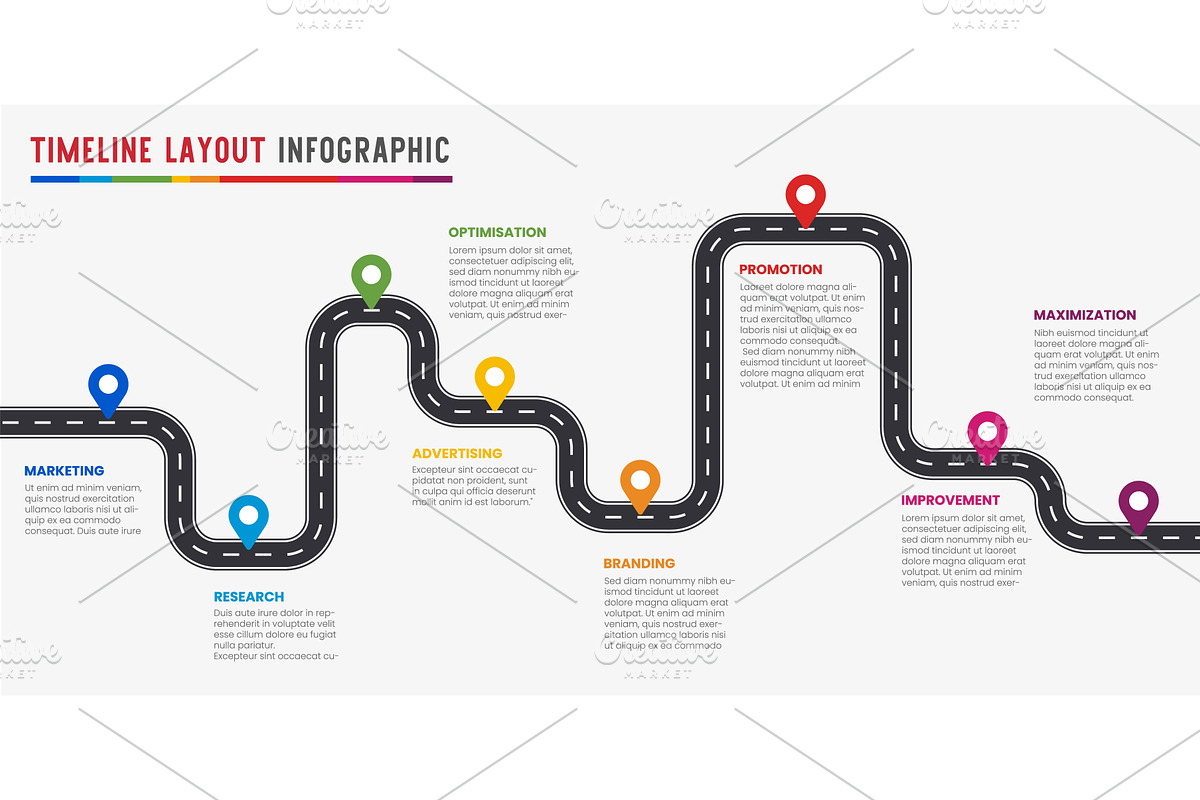 Infographic road map. Business, a Finance Illustration by Frogella
