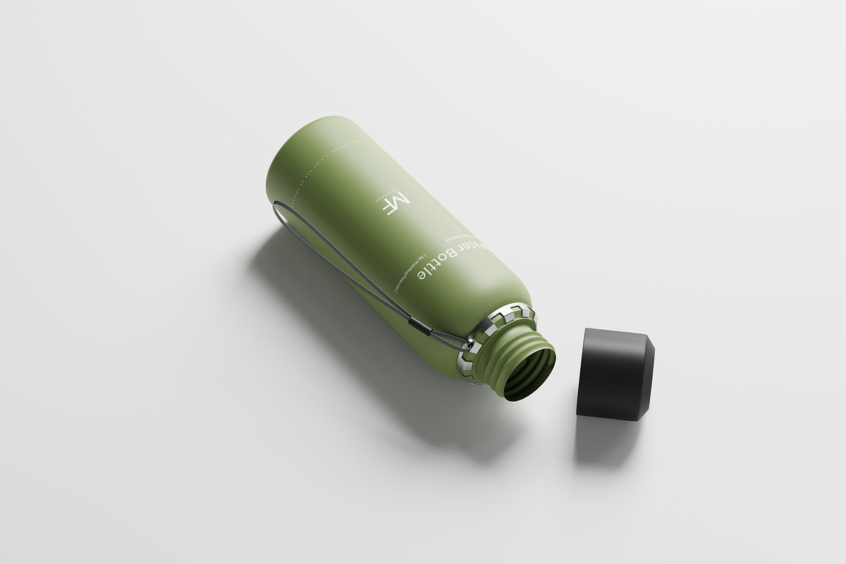 Reusable Plastic Water Bottle Mockup, a Cups & Container Mockup by MockupFree.Net (Photo 8 of 8)