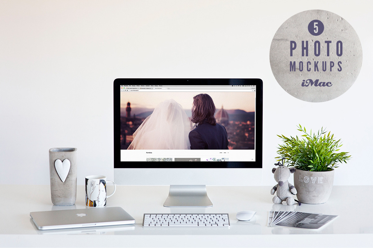 ★ love ★ 6 iMac photo mockups, a Device Mockup by show it better (Photo 1 of 5)