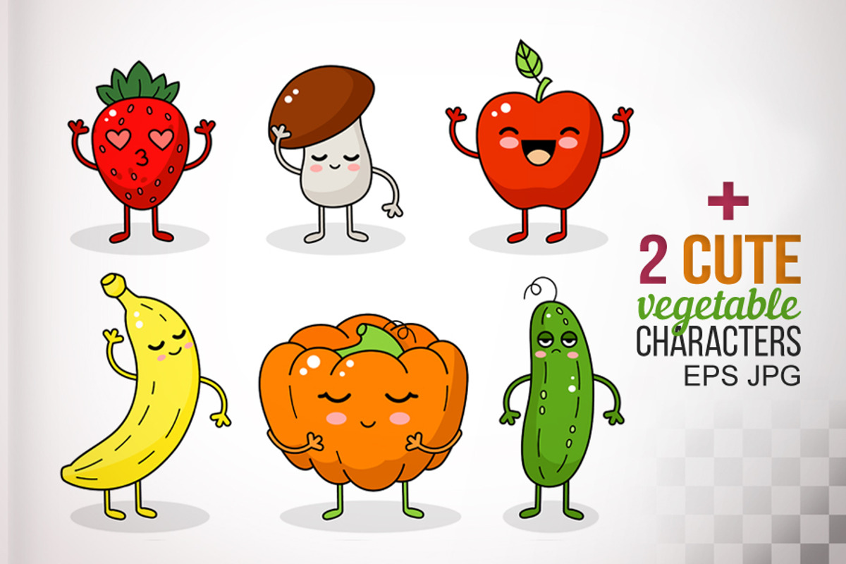 Cartoon funny vegetable., a Food Illustration by WalnutBird (Photo 4 of 5)