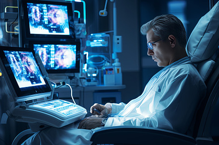 Doctor using digital devices with to, an Abstract Photo by Pixeness