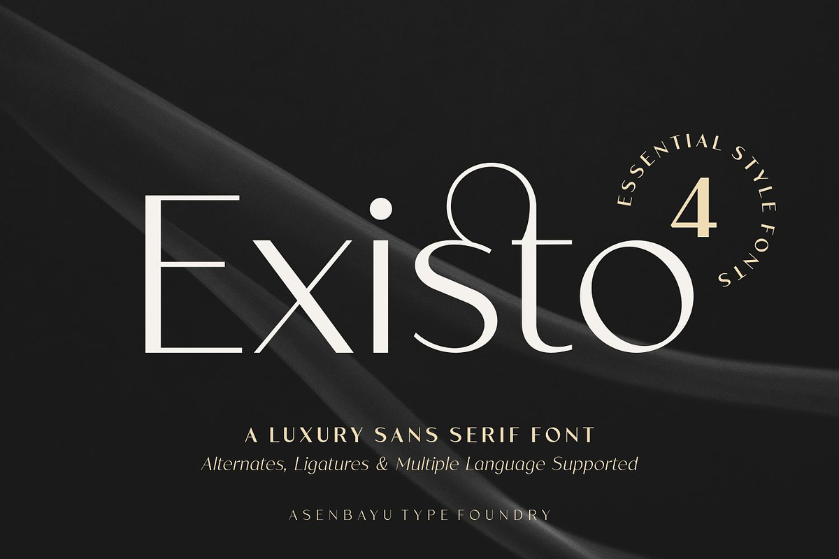 Existo Font Family, a Sans Serif Font by Asenbayu (Photo 1 of 15)