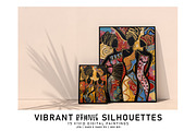 Vibrant Ethnic Silhouettes, a Decorative Illustration by Digital Art Creations (Thumbnail 7 of 7)
