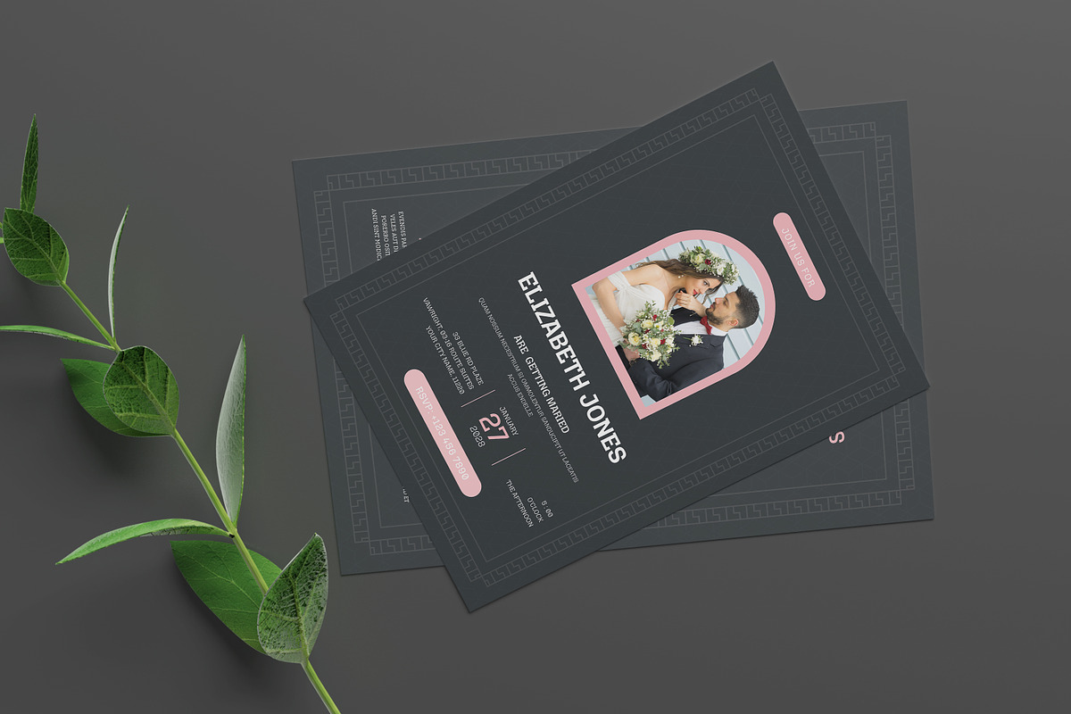 Perfect Lace Wedding invitations, an Invitation Template by Creatiya Type (Photo 5 of 5)