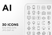 Ai outline icon pack, an Outline Icon by TiveCreate (Thumbnail 3 of 4)