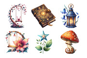 Fairy Garden Watercolor Clipart, an Illustration by Daily.Designs (Thumbnail 5 of 5)