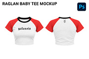 raglan baby tee mockup, a Shirt Mockup by yalanois (Thumbnail 1 of 5)