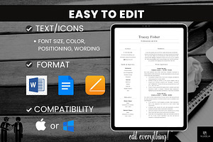 Resume Template Word, Pages, GDocs