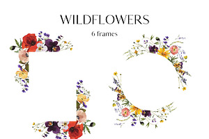 Wild Flowers Fall Summer Clipart