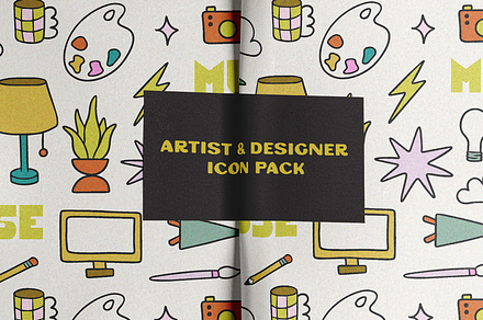 Artist/Designer Hand Drawn Icon Pack