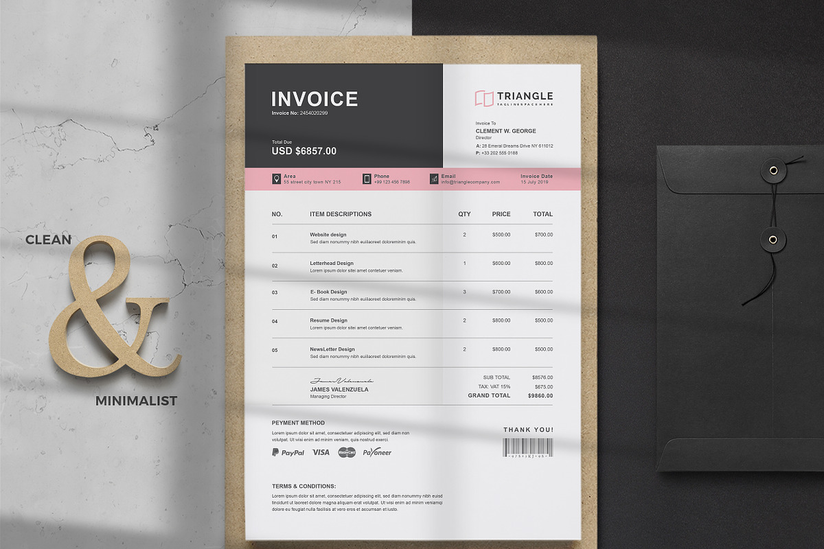 Invoice, a Stationery Template by TelaTemplates (Photo 6 of 9)