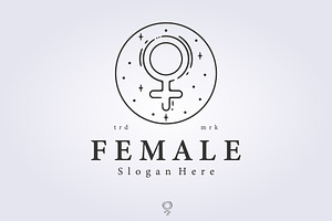 logo of female sign symbol icon, a Branding & Logo Template by Lodzrov