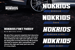 NOKRIOS Speed Racing Font