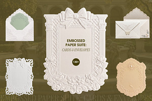 Embossed Paper Cards & Envelopes Set