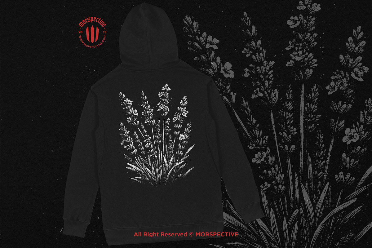 10 Bundle Dark Art Lavender Flower, an Illustration by Morspective (Photo 4 of 7)