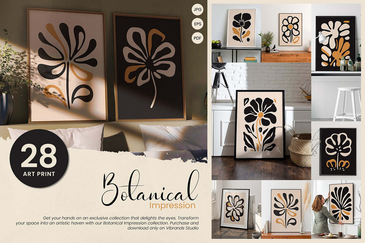 Modern Botanical Harmony Art Print, a Decorative Illustration by Vibrand Studio (Photo 4 of 9)