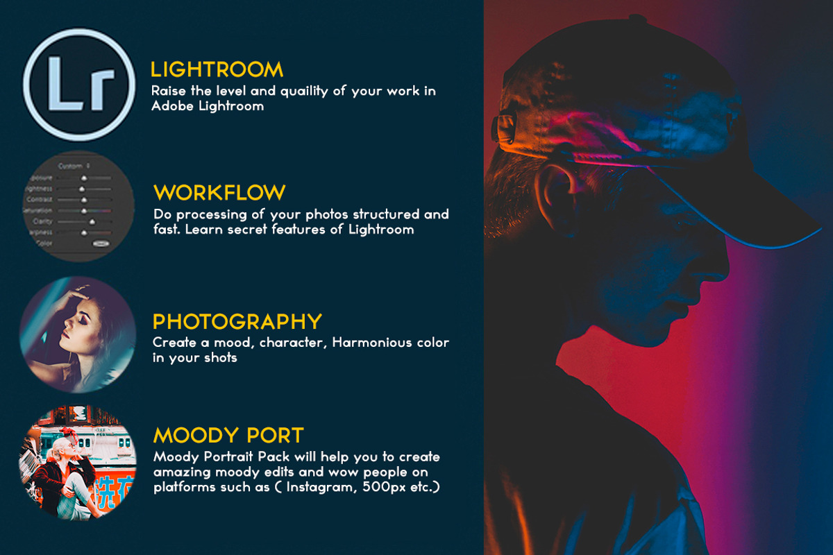 Portrait Lightroom Presets, an Action Add-On by Lavinsky Art Store (Photo 2 of 12)