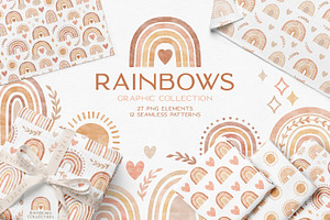 Boho Rainbows Patterns Collection