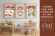 Baby’s 1st Christmas Festive Clipart, an Illustration by NadiaTheronArt (Thumbnail 4 of 4)