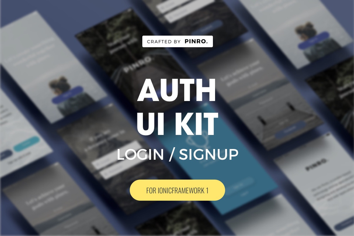 Auth UI Kit - Ionic 1 Theme, a Templates & Theme by Pinro (Photo 1 of 2)