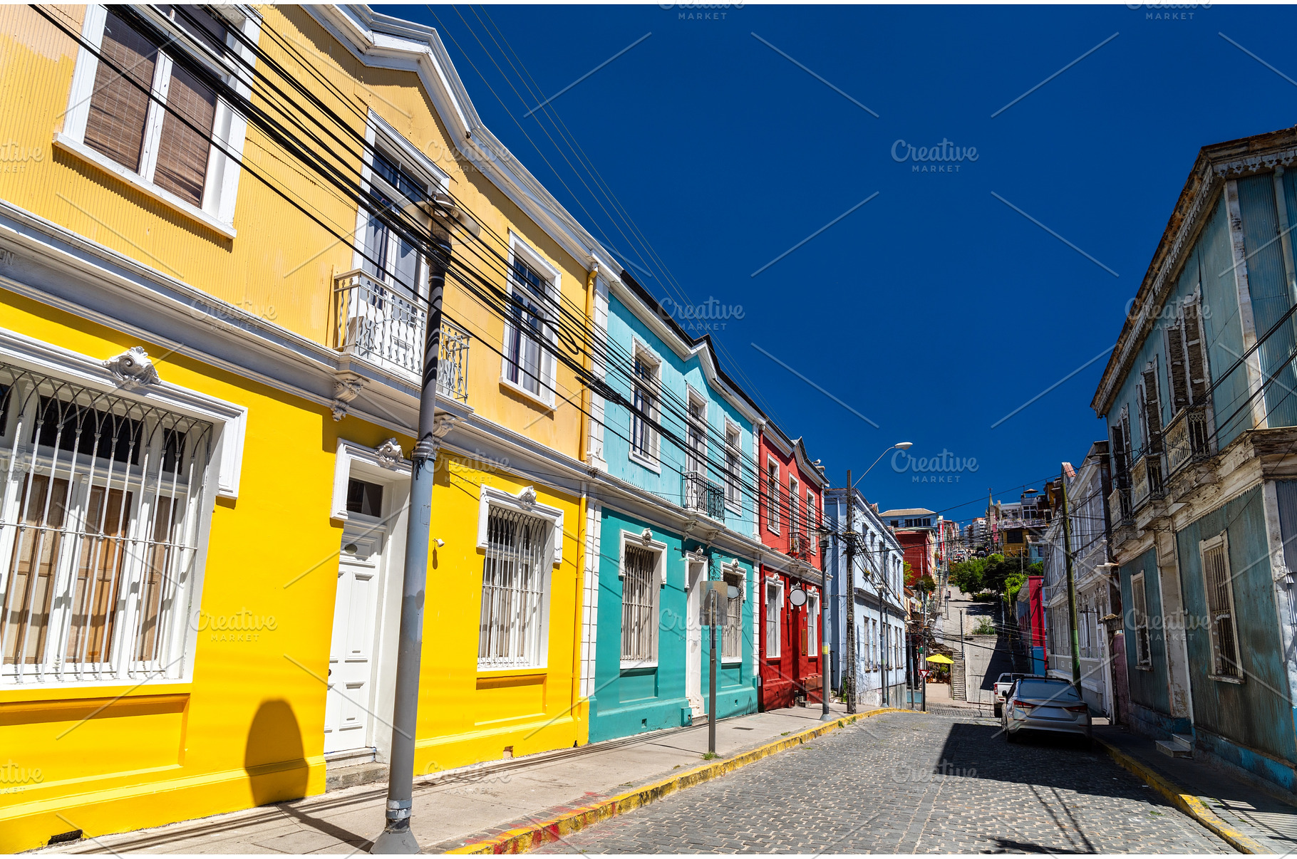 Colorful houses on Templeman Street, an Architecture Photo by Leonid Andronov