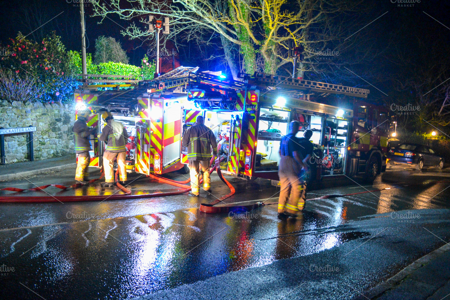 Firefighters attending a fire
