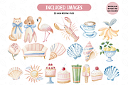 Watercolor Coquette Summer Clipart, an Illustration by TatiMockup (Thumbnail 3 of 5)
