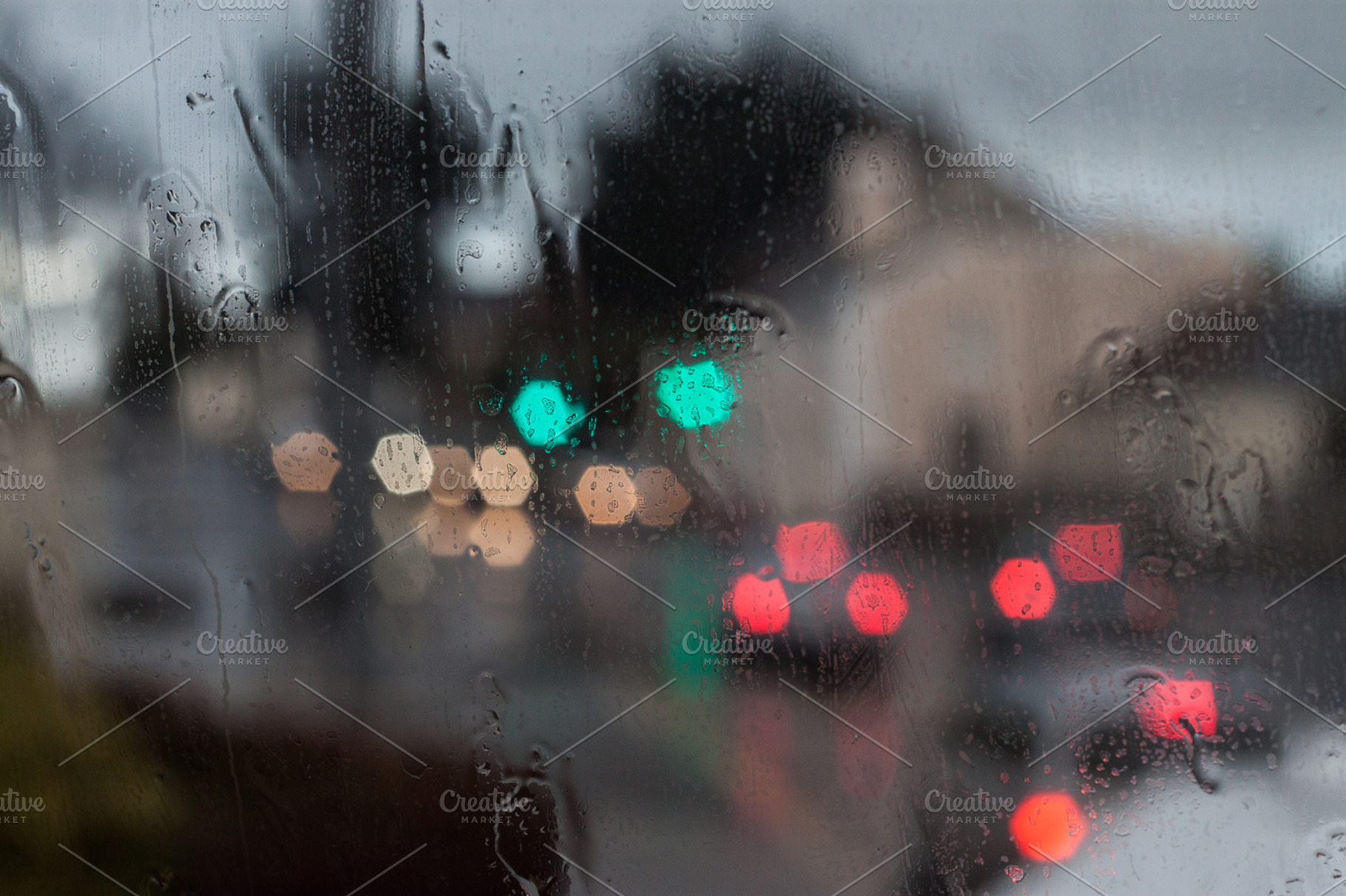 Rain and lights, an Abstract Photo by Noteless Space