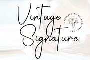 Vintage Signature | Script Font, a Handwritten Font by Scratchones (Thumbnail 1 of 8)