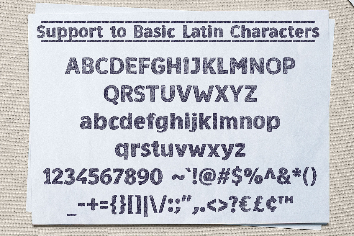 Classy Pen | Scratch Style Font preview 5