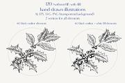 Christmas set hand drawn vector, a Decorative Illustration by ON_lineart_store (Thumbnail 2 of 10)
