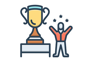 Success achievement color icon, a Duotone Icon by Creative priyanka
