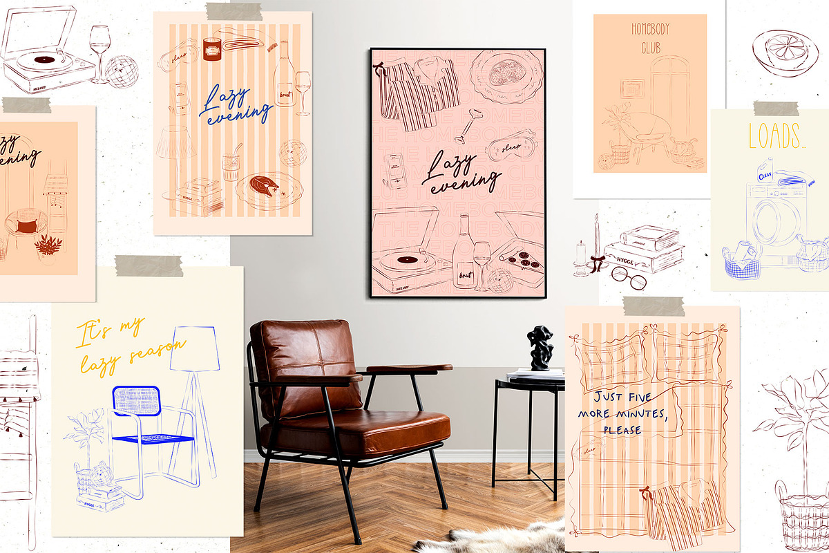 Lazy Day. Homebody Poster, a Decorative Illustration by Mio Buono (Photo 6 of 9)
