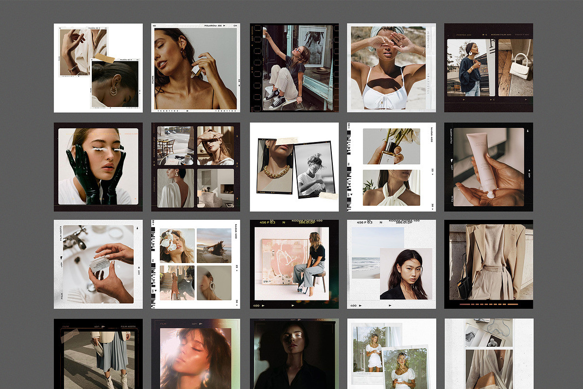 CANVA & PS / 120 Film Frames, a Social Media Template by Simple có (Photo 12 of 17)