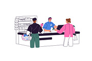 People pay at store checkout set, a Person Illustration by PaperTrident (Thumbnail 11 of 11)