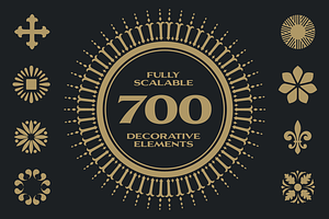 700 Decorative Elements Vector