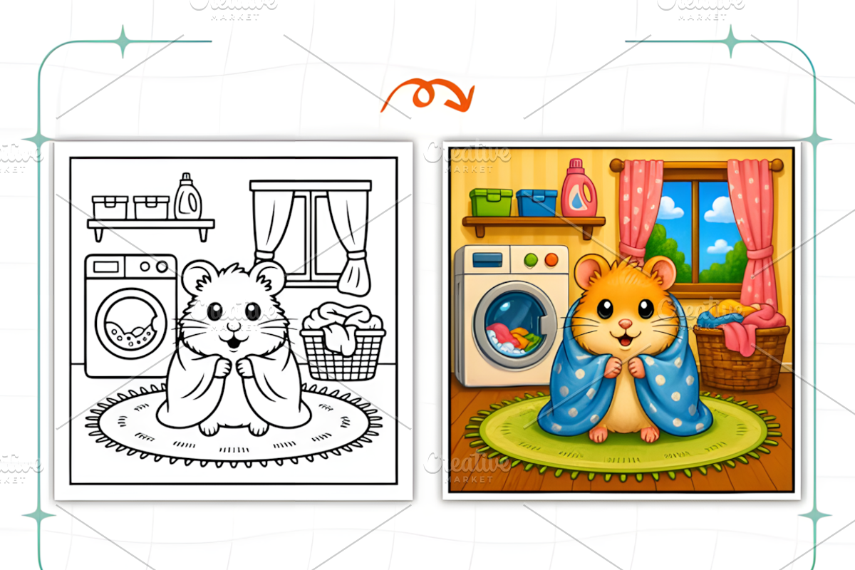 Bold Easy Capybara Days Coloring Pag, an Animal Illustration by Coco Bloom (Photo 8 of 8)