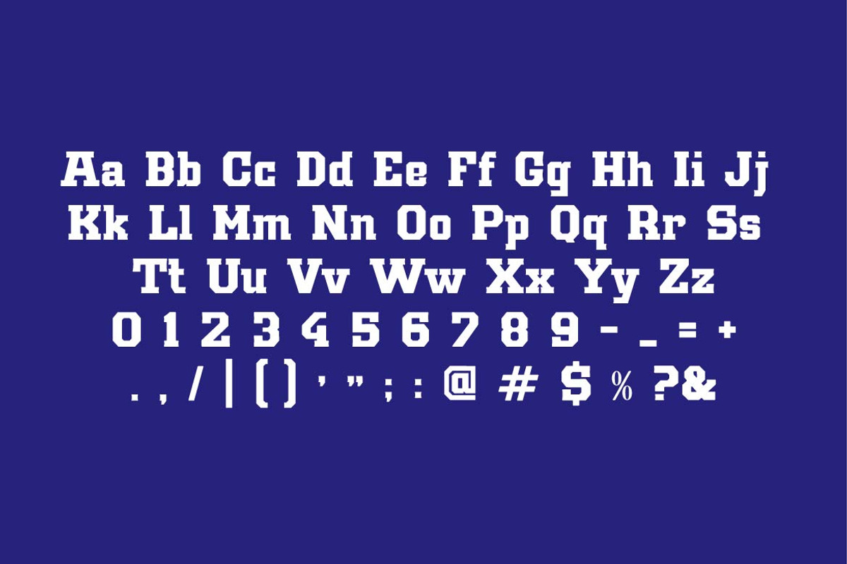Dustforge Athletic Sports Font, a Slab Serif Font by Serbaneka Studio (Photo 5 of 8)