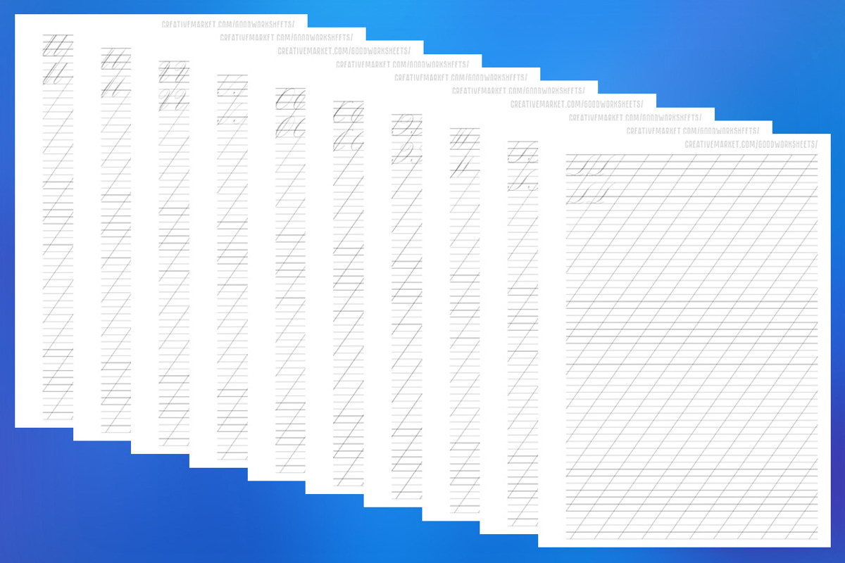 Basic strokes of Capital letters, a Stationery Template by Good Worksheets (Photo 3 of 3)