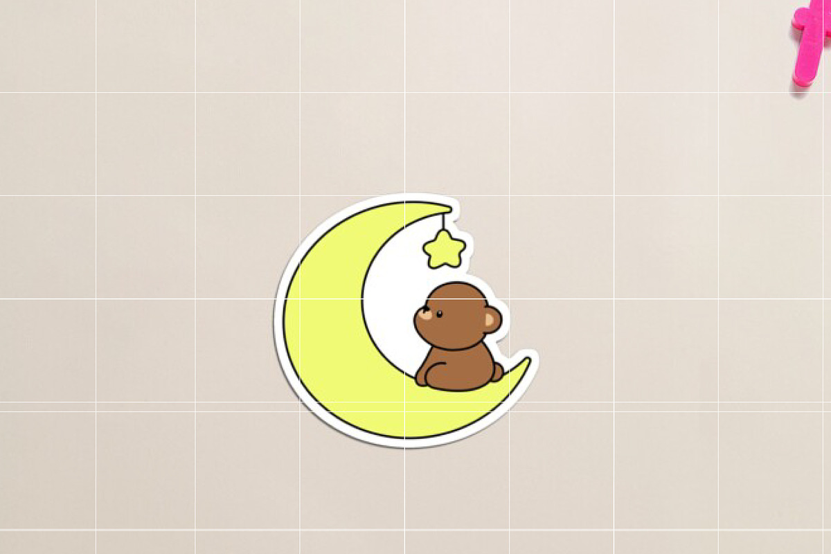 Cute Bear with Moon SVG Bundle, a Graphic by TheHitShop (Photo 10 of 10)