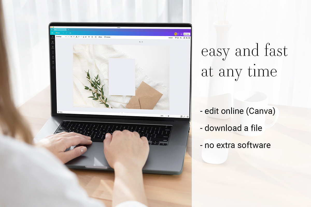 Card Mockup 5x7 Online Edit Canva, a Product Mockup by PawMockups 2 (Photo 3 of 8)