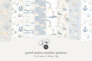 70 pastel marine seamless pattern, a Pattern Graphic by Poppy Lane Studio (Thumbnail 1 of 10)