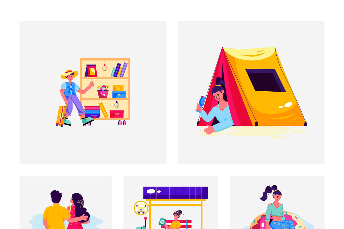 Travel Illustration Pack, a Transportation Illustration by Prosymbols (Photo 8 of 8)