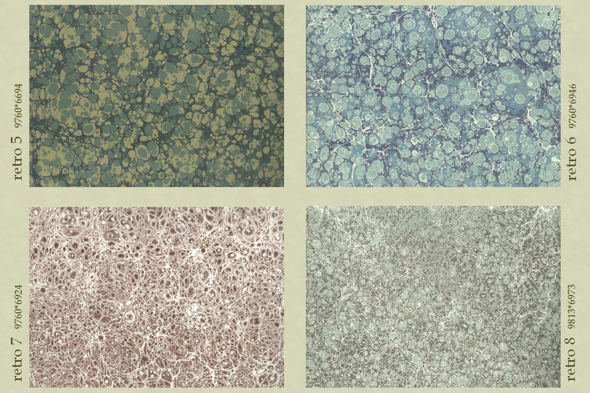 20 Hand Marbled Retro Papers, a Texture Graphic by Marblingdom (Photo 5 of 8)