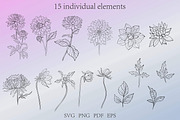 Dahlia Bouquet SVG Bundle, a Graphic by KostaDigitalArt (Thumbnail 2 of 10)