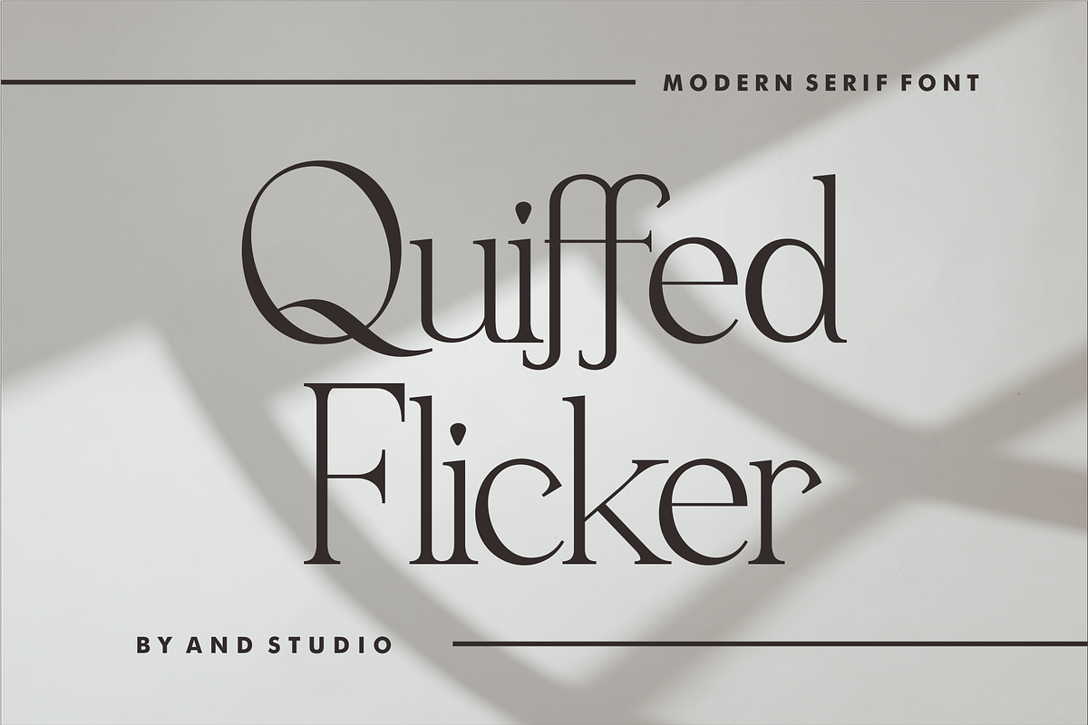 Quiffed Flicker, a Serif Font by And Studio (Photo 1 of 16)